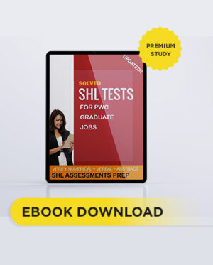 Solved SHL Tests for PWC Graduate Jobs Prep Book 2022